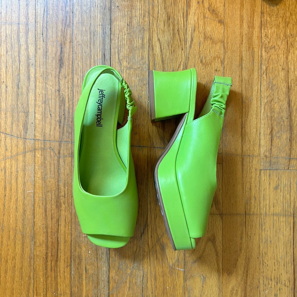 Green Jeffrey Campbell Retro Heels